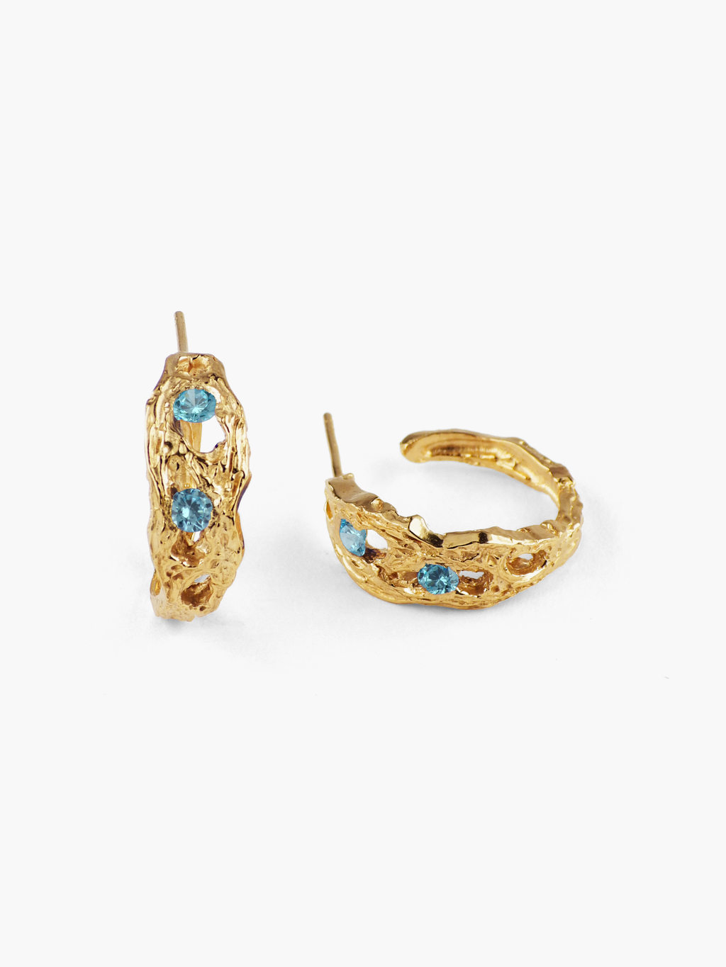 pendientes artesanales Brut piedras 8