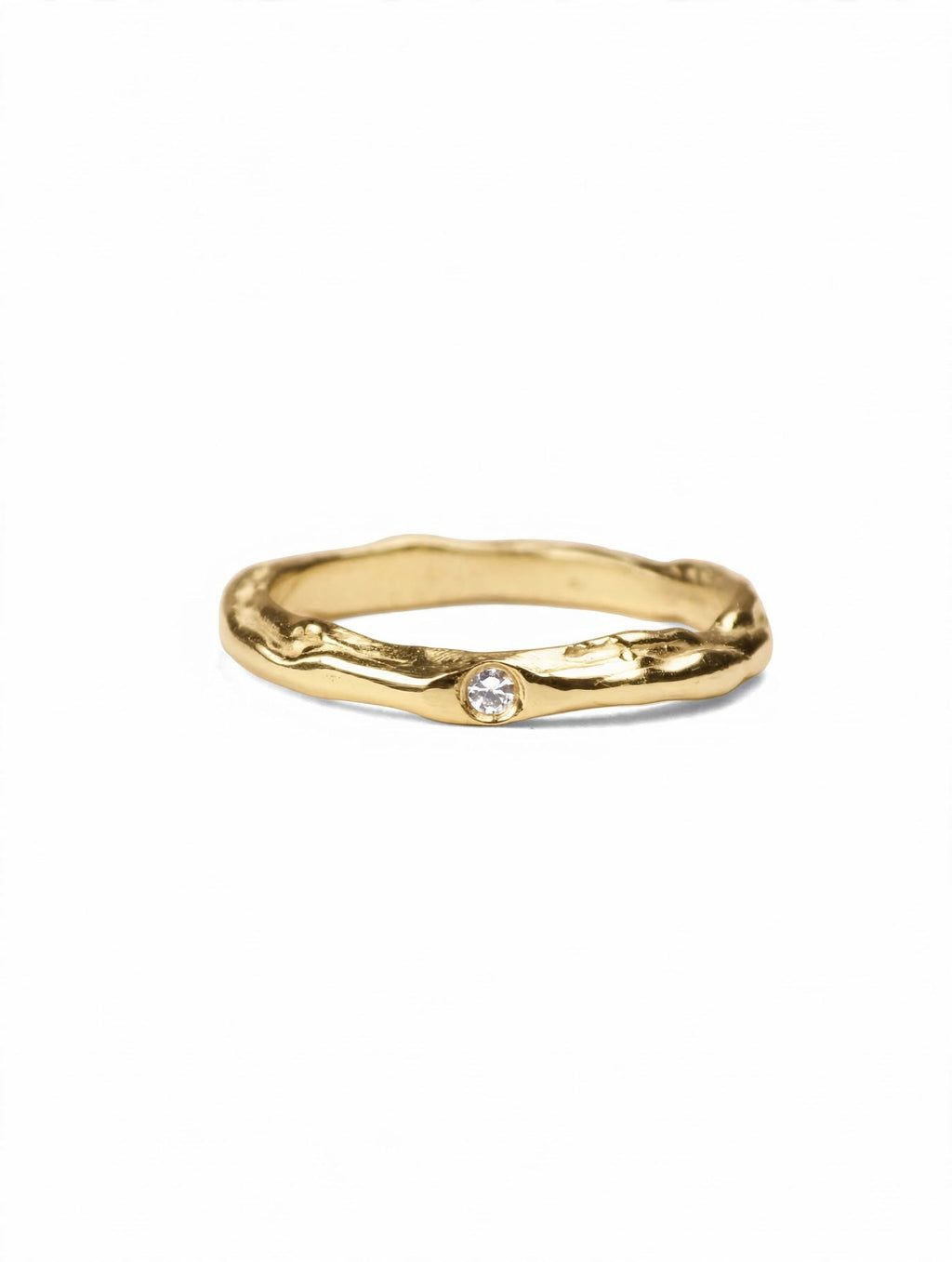 Alianza artesanal Veta en Oro de 18K con brillante de Lalanne 2.jpg
