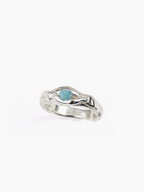 Anillo Gea plata de ley aguamarina de Lalanne POR