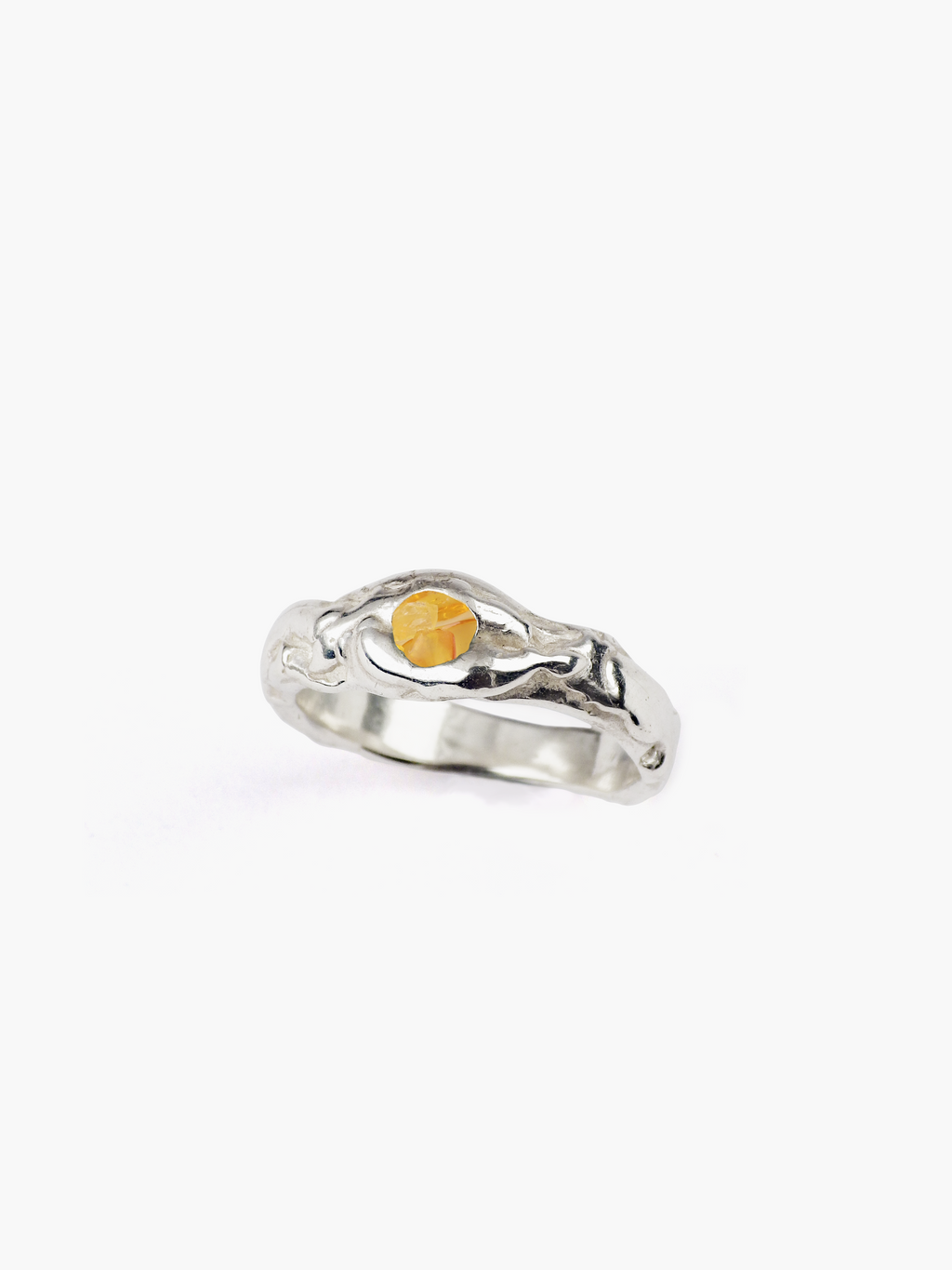 Anillo Gea plata de ley ambar de Lalanne POR