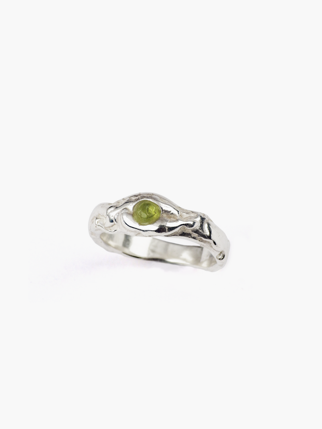 Anillo Gea plata de ley olivina de Lalanne POR