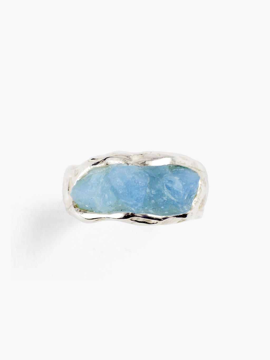 Anillo Petra plata de ley y aguamarina COM1