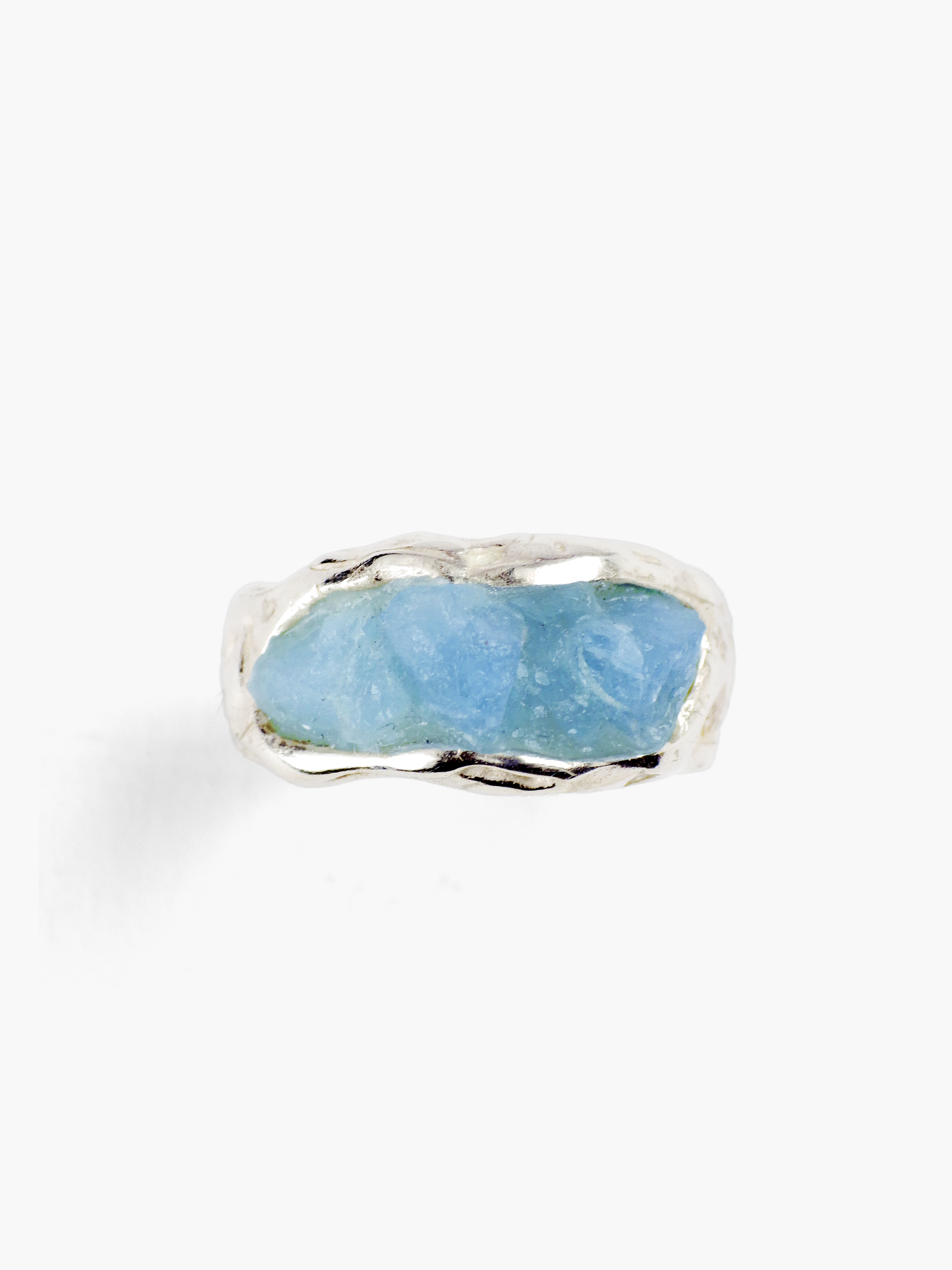 Anillo Petra plata de ley y aguamarina COM1