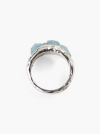 Anillo Petra plata de ley y aguamarina COM3