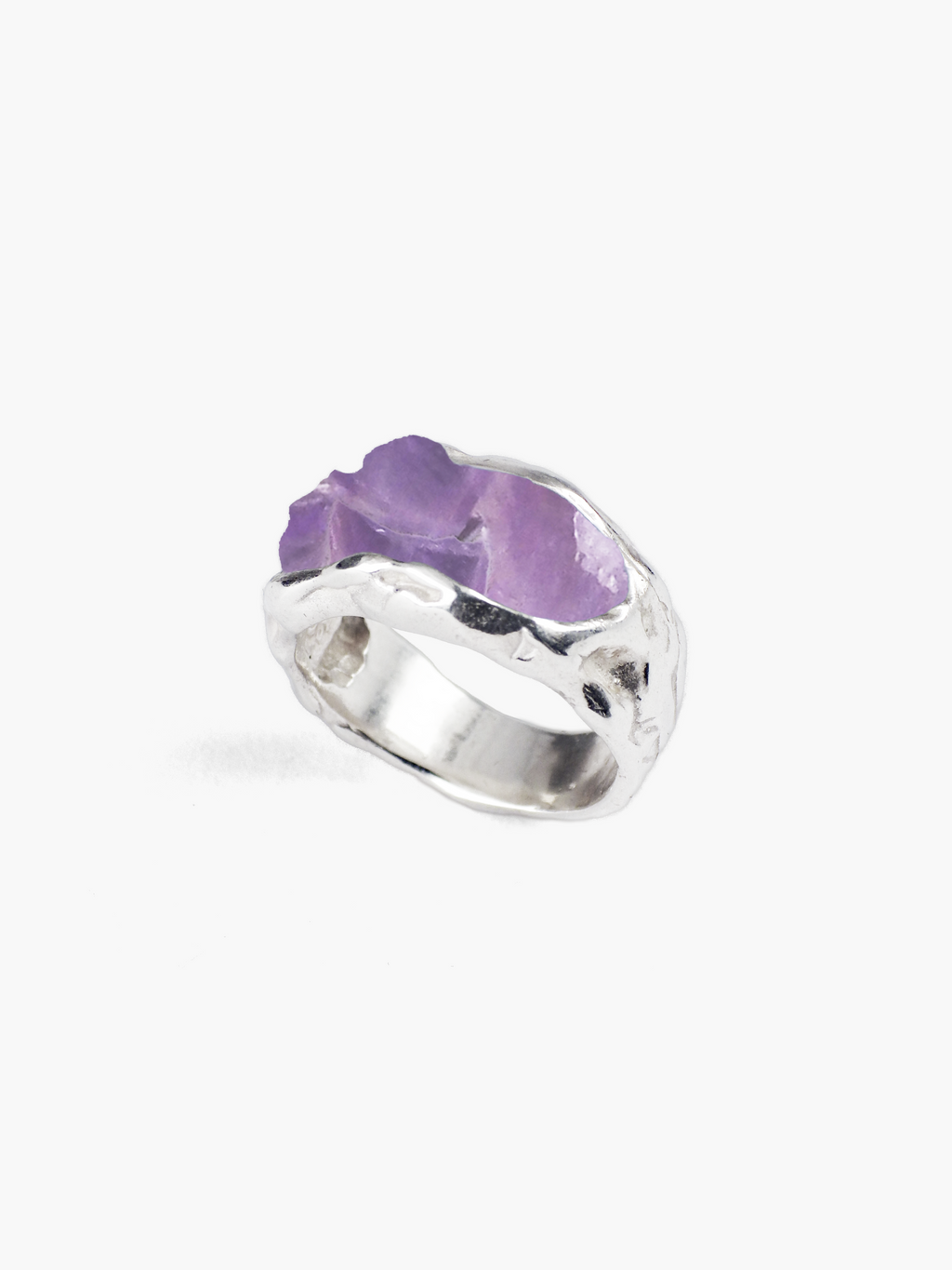 Anillo Petra plata de ley y amatista POR