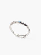 Anillo Veta plata de ley aguamarina de Lalanne-POR