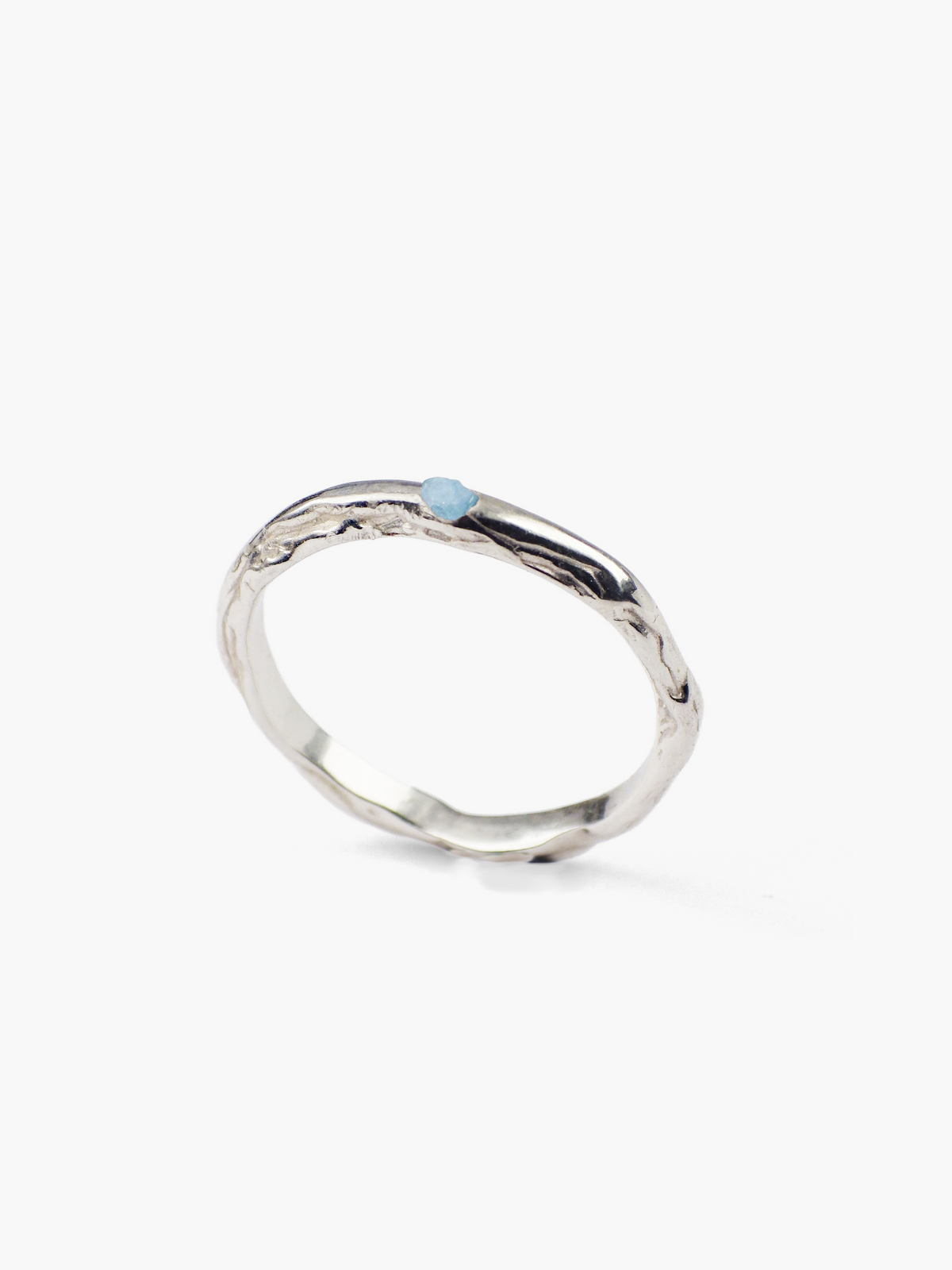 Anillo Veta plata de ley aguamarina de Lalanne-POR