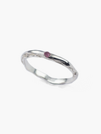 Anillo Veta plata de ley amatista de Lalanne COM1
