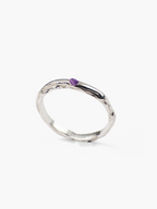 Anillo Veta plata de ley amatista de Lalanne-POR