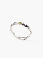 Anillo Veta plata de ley olivina de Lalanne-POR