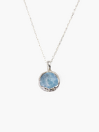 Colgante Leize plata de ley y aguamarina POR