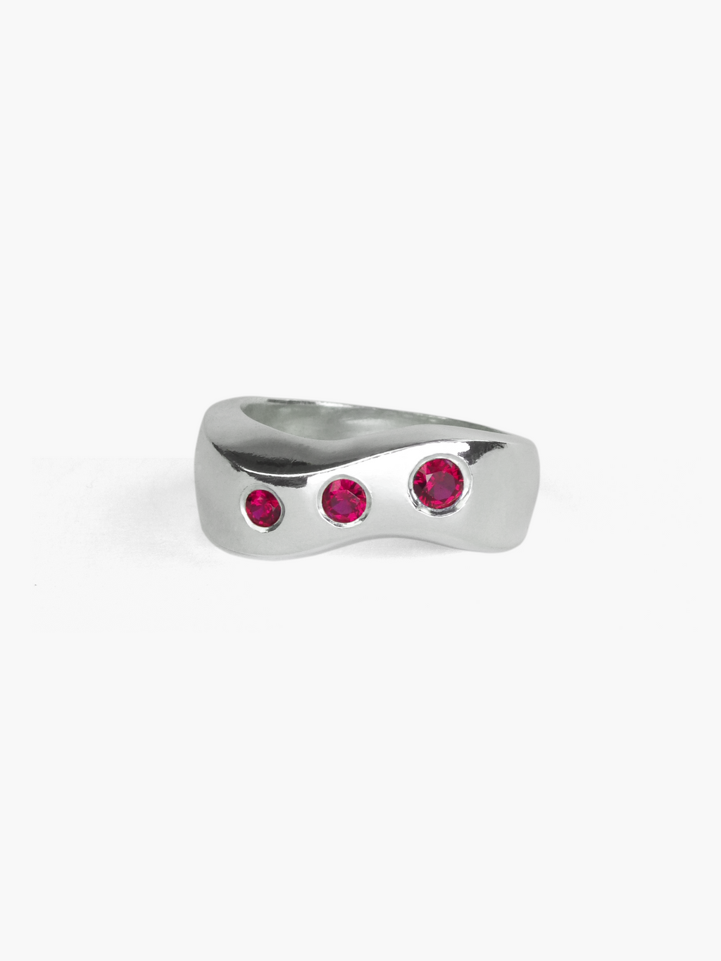 anillo artesanal de plata y piedras Goa, Lalanne