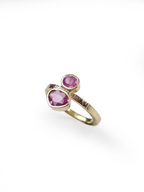 encargo anillo de oro y zafiros rosas Lalanne