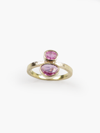 encargo anillo de oro y zafiros rosas Lalanne