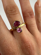 encargo anillo de oro y zafiros rosas Lalanne