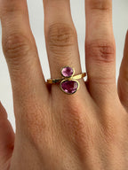 encargo anillo de oro y zafiros rosas Lalanne