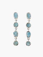 Pendientes Ishi plata de ley y aguamarina POR