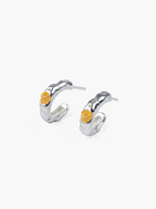 Pendientes Kare plata de ley y ambar POR