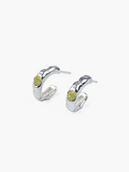 Pendientes Kare plata de ley y olivina POR