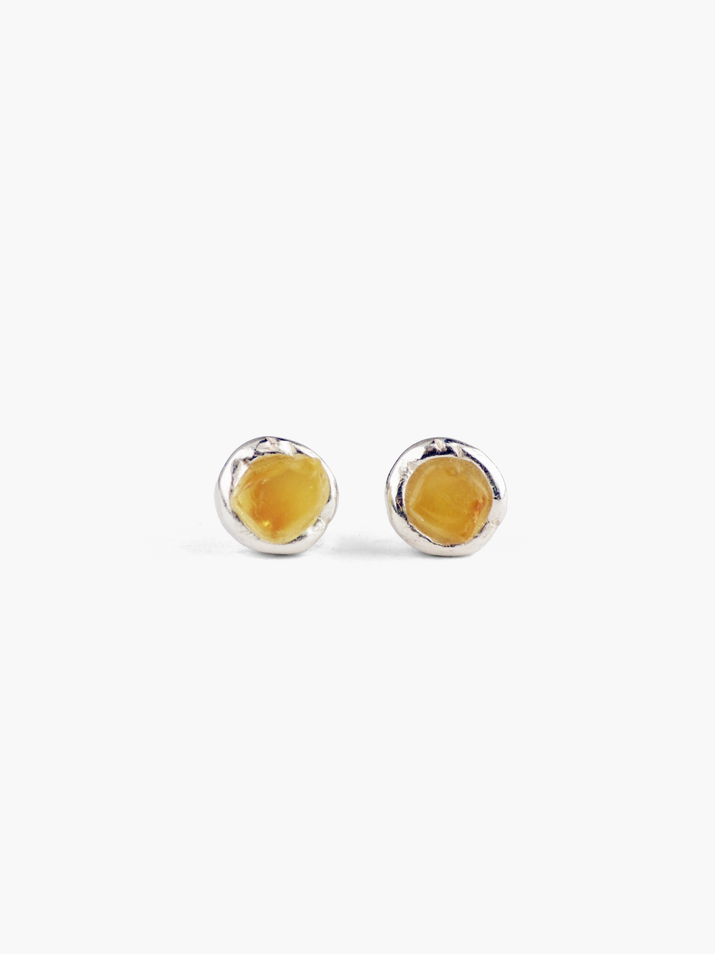 Pendientes Rea plata de ley y ambar de Lalanne COM1