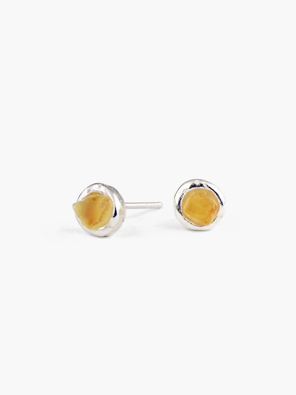 Pendientes Rea plata de ley y ambar de Lalanne POR