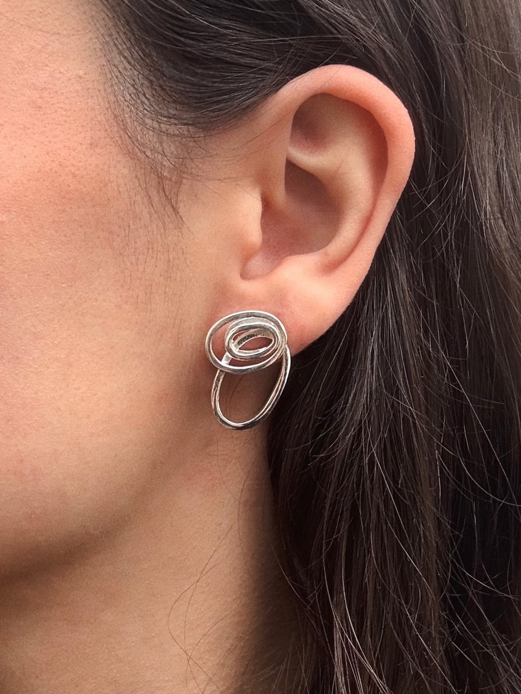 pendientes Célula artesanales plata 2