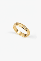 Alianza artesanal Galea en oro 18K Lalanne, lateral
