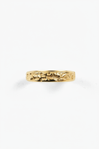 Alianza artesanal Galea en oro 18K Lalanne, frontal 2