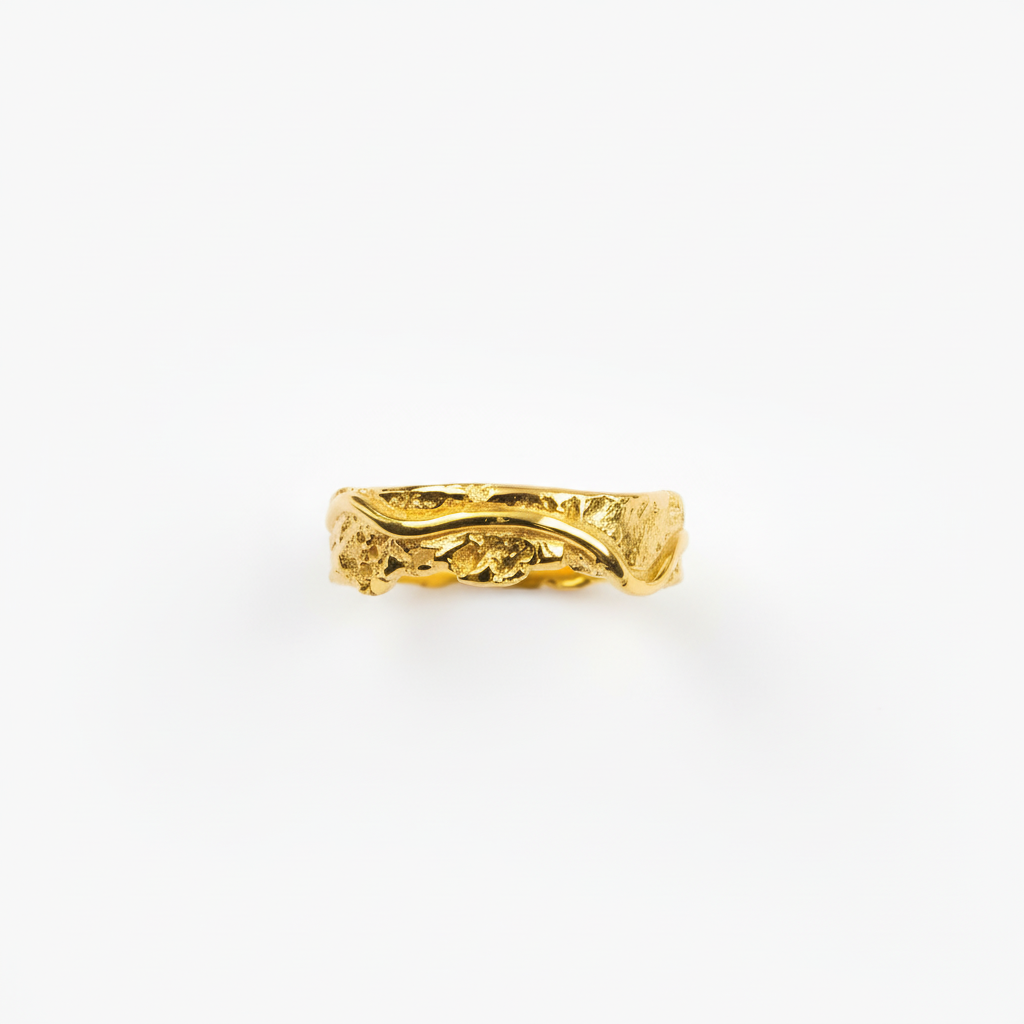 alianza artesanal de compromiso en Oro Bark frontal , de Lalanne