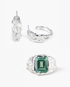Set joyería artesanal pendientes Brut y anillo Bold, de Lalanne