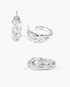 Set joyería artesanal pendientes Brut y anillo Rare, de Lalanne